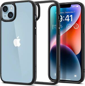 c-979 Spigen iPhone14Plus ケース 衝撃吸収 耐衝撃 ストラップホール付き 米軍MIL規格取得 黄変なし TPU バンパーケース 2重構造