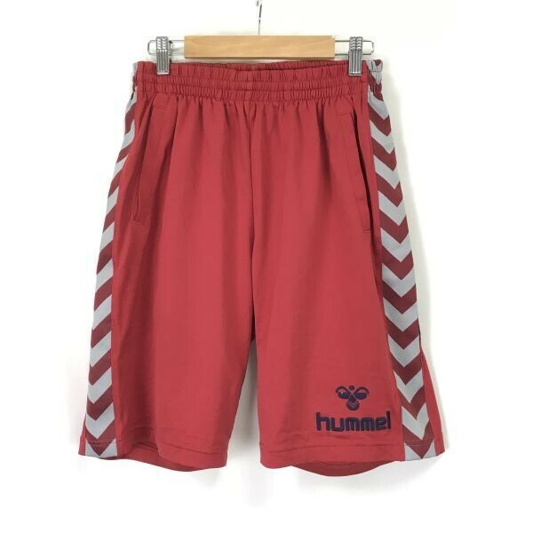 hummel/ヒュンメル★ハーフパンツ【メンズM程度/股下26cm/red/赤】サッカー/スポーツウェア/Pants/Trouser◆BH644