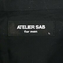ATELIER SAB for men★長袖シャツ【Mens size -L/黒/black】Tops/Shirts/アトリエサブメン◆BH144_画像5