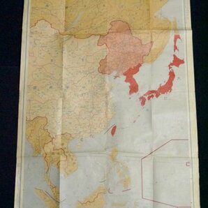 戦前 昭和13年「支那事変大観図」54×78cm（商品説明内に詳細画像あり）日中戦争 中国 china 満州 朝鮮 korea 台湾 ソ連 資料 古地図の画像1