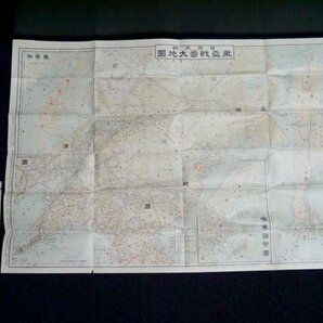 戦前 明治39年「日露交戦 東亜戦局大地図」79×55cm（商品説明内に詳細画像あり）日露戦争 中国 清 支那 満州 朝鮮 韓国 樺太 極東 資料の画像1