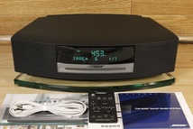 ★美 完動品 メンテ済み ガラス台座付き BOSE Wave music system AWRCCB CD/FM/AM★_画像1