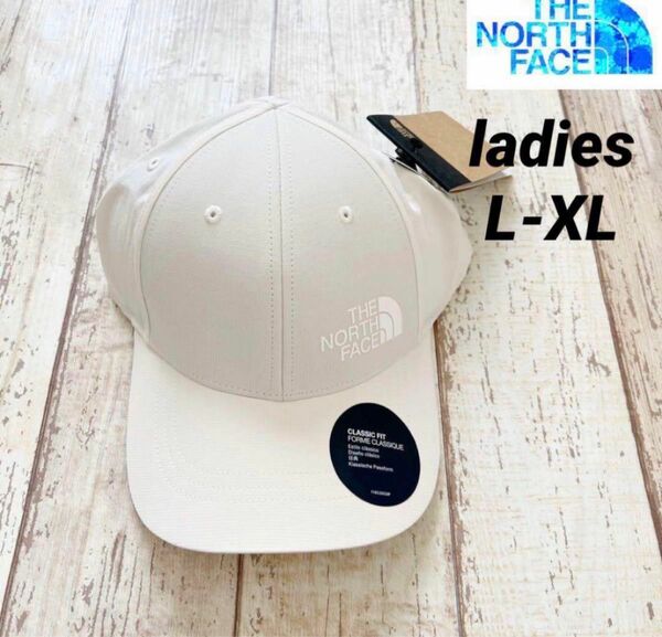 TNF キャップ　帽子　ホワイト　レディース　L-XL