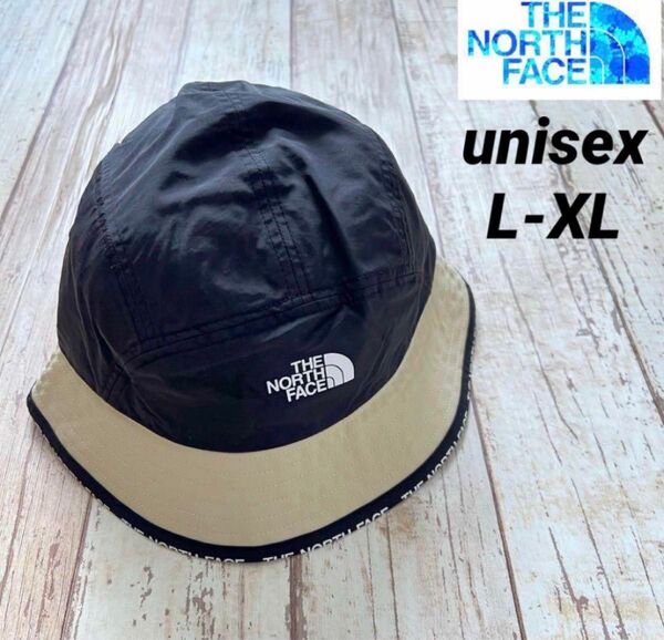 【海外限定】TNF バケットハット 帽子　ユニセックス　大きめサイズ　ベージュ