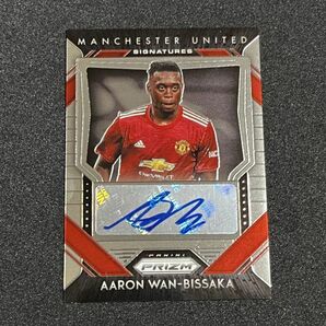 Aaron Wan-Bissaka 直筆サインカード 2020-21 Panini Prizm Premier League Auto アーロン・ワン＝ビサカ Manchester Unitedの画像1