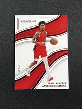 【49枚限定】 Anfernee Simons アンファーニー・サイモンズ 2022-23 Panini NBA Immaculate Red ブレイザーズ カラーマッチ_画像1