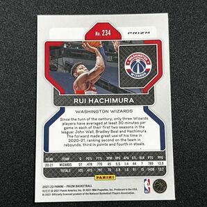 Rui Hachimura 八村塁 2021-22 Panini NBA Prizm Blue Wave Prizm ウィザーズ レイカーズの画像2