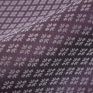 ドークブア■御召 花菱 滅紫 しつけ付 極上の逸品 604の画像5
