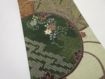 ドークブア■太鼓柄袋帯　紬地　金彩刺繍　染織工芸 小いけ 極上の逸品　A43_画像2