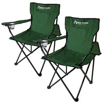 Prairie House キャンプチェアー 折りたたみチェアー アウトドアチェア アルミチェア 2個セット折りたたみ椅子 グリーン PHS110G_画像1