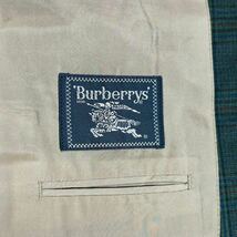 希少カラー◎Lサイズ相当◆BURBERRY バーバリー テーラードジャケット チェック柄 春夏 グリーン 深緑 メンズ 2B AB5 絶版 2ボタンブレザー_画像6