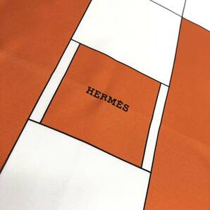 ★未使用／超希少／箱・タグ付★HERMES エルメス カレ45 GINZA2001 2001年 銀座店オープン記念限定 スカーフ プチカレ オレンジの画像3