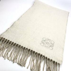 ★極美品★LOEWE ロエベ ANAGRAM SCARF アナグラム刺繍 バイカラースカーフ ウール&カシミヤ マフラー ストール F810250X01 2186の画像1