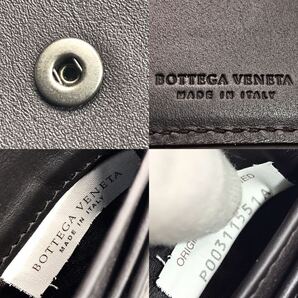 ★極美品★BOTTEGA VENETA ボッテガヴェネタ イントレチャート コインパース付き二つ折り財布 ダークブラウン 193642 V4651 2006の画像10