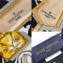 ★極美品★LOUIS VUITTON ルイヴィトン バンドー・モノグラム コンフィデンシャル ノワール スカーフ モノグラム パドロック 現行 M78656_画像8