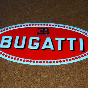 レプリカ エンブレム ブガッティ BUGATTI プレート フランス製 30ｃｍ シロン シルバーアローの好敵手 フレンチブルーの画像2