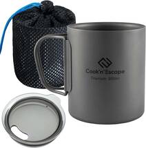 COOK'N'ESCAPE チタンマグ シェラカップ 120ml 180ml 300ml 375ml 450ml 750ml 単品_画像1