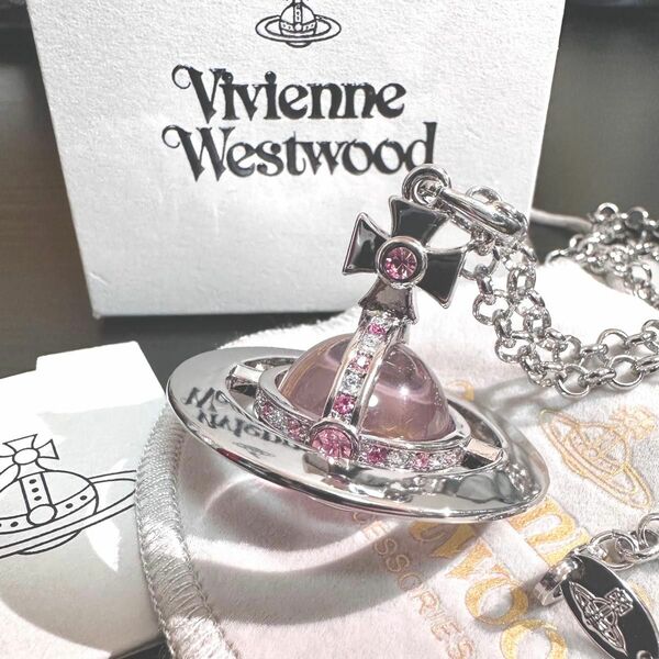 【新品】ヴィヴィアンウエストウッド ピンク スモールオーブネックレス Vivienne Westwood