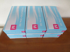 整備に！プラスチックグローブパウダーフリー100枚入Mサイズ)使い捨て手袋 6箱