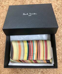 Paul Smith ポールスミス 旧タイプマルチストライプ キーケース 未使用新品 箱付き