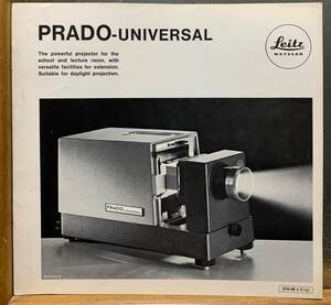 ライカ LEITZ PRADO-UNIVERSAL スライドプロジェクター 1972年大変珍しいカタログ英語版 全7ページ 美品