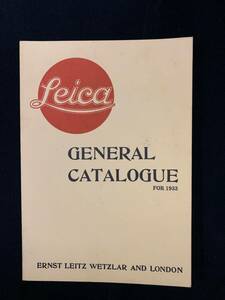ライカ Leica General Catalogue 1933年 ライカ総合カタログ英語版 全95ページ