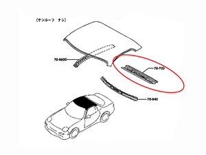 MAZDA 純正 RX-7 FD3S ヘッダー リヤー リア 天井 RX7 マツダ サバンナ Roof Panel