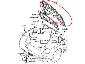 ★新品 MAZDA RX-7 ボンネット フード パネル 純正 FD3S RX7 SAVANNA マツダ インシュレーター bonnet レストア restoration rx7 rx-7 fd3s