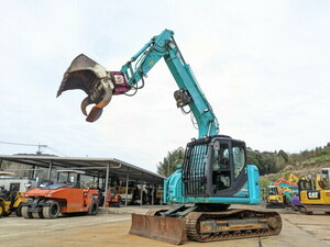 油圧ショベル(Excavator) Kobelco建機 SK135SR-3F 202005 4,100h 林業仕様 ブレード フェラーVanチャザウル