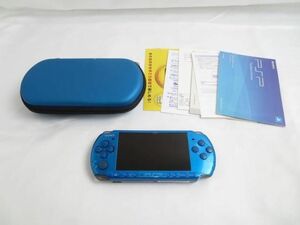 【同梱可】中古品 ゲーム PSP 本体 PSP3000 バイブラントブルー 動作品 本体 ケース 取扱説明書あり