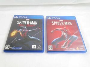 【同梱可】中古品 ゲーム プレイステーション4 PS4ソフト スパイダーマン スパイダーマン マイルズ・モラレス 2点 グ