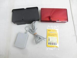 【同梱可】中古品 ゲーム ニンテンドー3DS 本体 CTR-001 フレアレッド 動作品 充電器付き