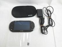 【同梱可】中古品 ゲーム PS Vita 本体 PCH-2000 ブラック 動作品 充電器 メモリーカード 16GB 付き_画像1