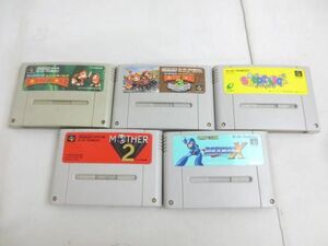 【同梱可】中古品 ゲーム スーパーファミコン ソフト スラップスティック ロックマンX MOTHER 2 他 5点 グッズセット