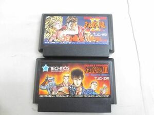 【同梱可】中古品 ゲーム ファミコン ソフト ダブルドラゴン II III 2点 グッズセット