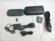 【同梱可】中古品 ゲーム PSP 本体 PSP3000 PSP3000 グリーン 動作品 充電ケーブル メモリーカード8GB 周辺機器付き_画像1