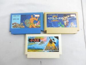 【同梱可】中古品 ゲーム ファミコン ソフト ヘラクレスの栄光 I II イースII 3点 グッズセット