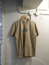 Supreme 迷彩　ボックスロゴ　Ｔシャツ　未使用　ベージュ　正規品　サイズＭ　Supreme Box Logo tee　camo_画像1