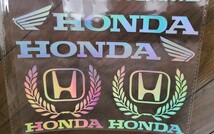 人気カラー光反射で変色 防水Hondaホンダバイクステッカーデカール本田翼 オートバイク原付カスタム グッズセット_画像1