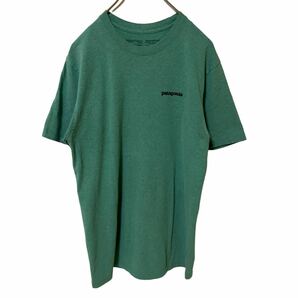 1 パタゴニア M アメリカ古着 メキシコ製 バックプリント リサイクルコットン ポリ混 半袖 Tシャツ グリーン  patagonia メンズの画像3