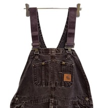 M19 カーハート　w40 アメリカ古着　メキシコ製　ダブルニー　ダック地　オーバーオール　ダーク　ブラウン　Carhartt メンズ_画像1