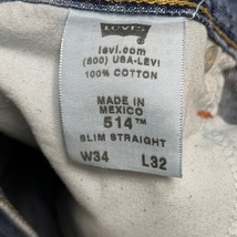 E26 リーバイス 514 w34 アメリカ古着　スリムストレート　ジーンズ デニムパンツ Levis　メンズ_画像10