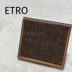 ETRO エトロ 二つ折 財布 コンパクト ペイズリー 男女兼用　ユニセックス　折財布