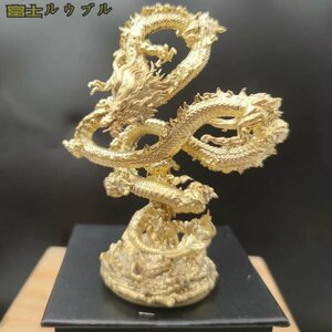 人気新品★ 金色神龍 昇運金龍 龍置物 銅製 風水龍 金運アップ 置物