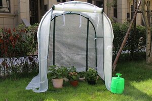 防虫 防鳥対策 PE素材 ビニールハウス 菜園ハウス 温室 ガーデンハウス 約間口100ｃｍ×奥行100ｃｍ×高さ120ｃｍ スチールパイプ 保温
