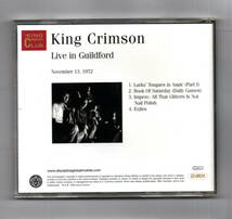 King Crimson - Live In Guildford (November 13, 1972) CLUB24_画像2