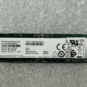 NVMe PCIe M.2 SSD256GB SAMSUNG MZ-VLB256B 使用88時間　動作確認済み　中古良品　1枚