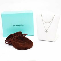 Tiffany & Co. ティファニー Pt950 ダイヤ フルール ド リス ネックレス ケース付 [63571]_画像10