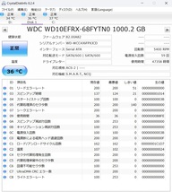 動作確認済 NAS HDD WD WESTERN DIGITAL Red 3.5インチ SATA 1TB WD10EFRX Crystal Disk Info 正常判定 データ完全消去[JCD]_画像3