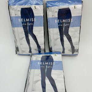 2904 BELMISE slim leggings Lサイズ 3足セット ベルミス スリムレギンス 着圧 スパッツ タイツ
